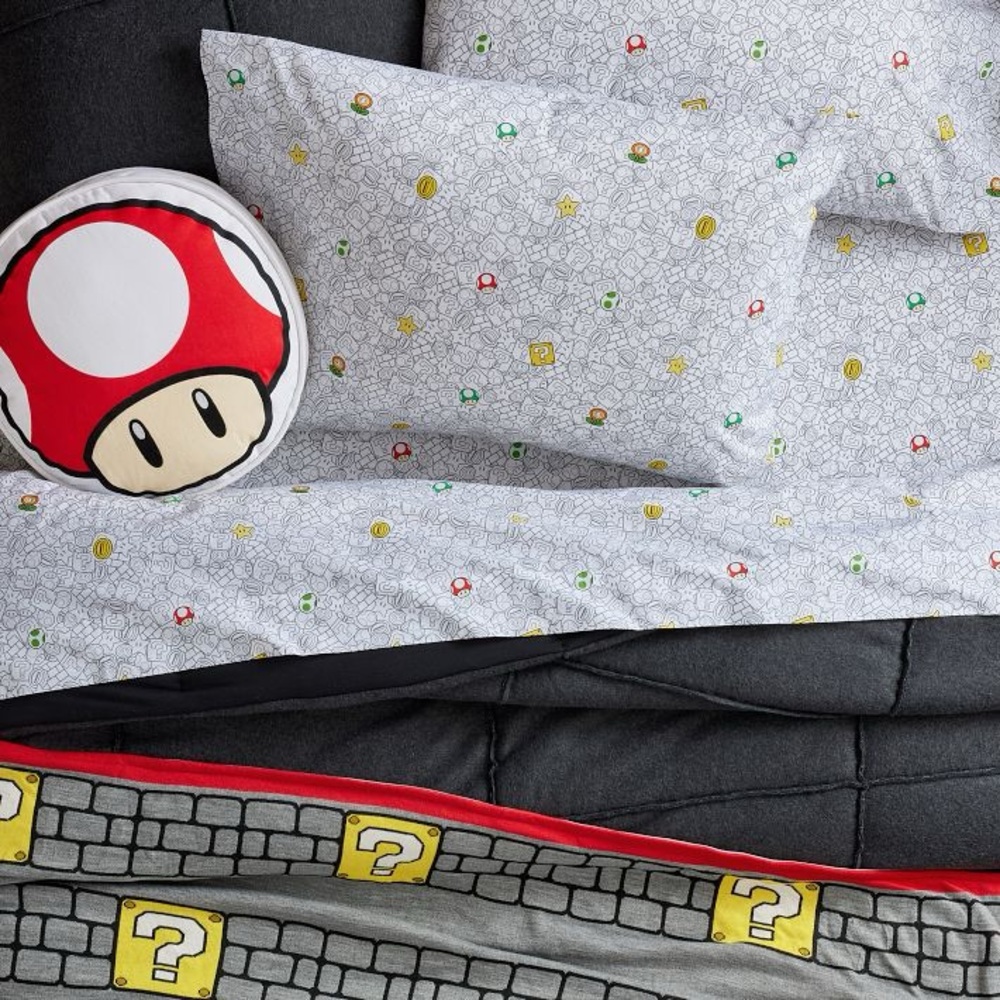 Super Mario Themed Bedding Set with Pillow